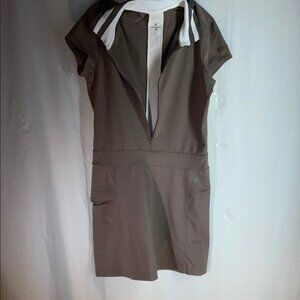 Athleta Brown Dress with White Accents